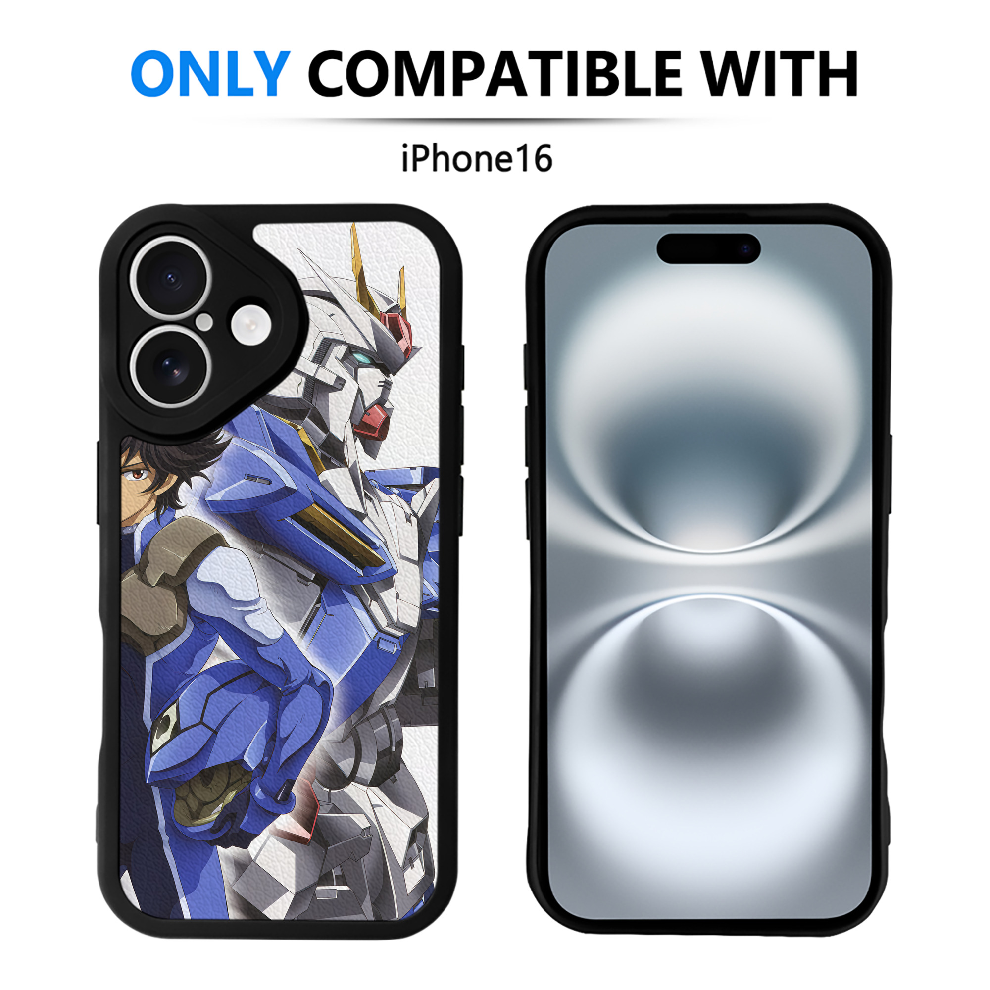 （画像用） 機動戦士ガンダム Mobile Suit Gundam 【iPhone 16シリーズ対応】シリコンスマホケース（レザー調） 材質：シリコン